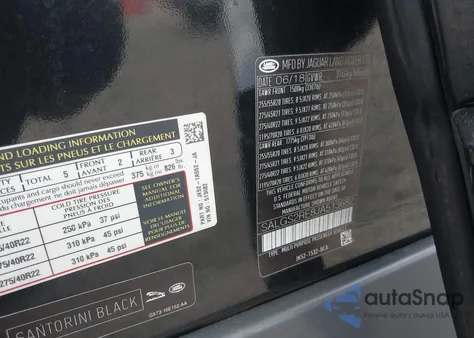 2018 Land Rover Range Rover 5.0L V8 Supercharged z USA, uszkodzony, nr VIN SALGS2RE8JA513682